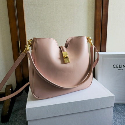 SMALL CAMILLE 16 SOFT BAG 24 IN DUSTY ROSE BEIGE CALFSKIN