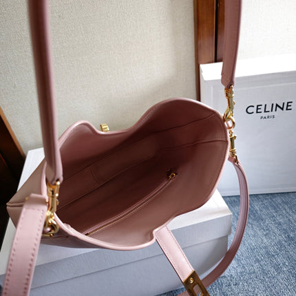 SMALL CAMILLE 16 SOFT BAG 24 IN DUSTY ROSE BEIGE CALFSKIN