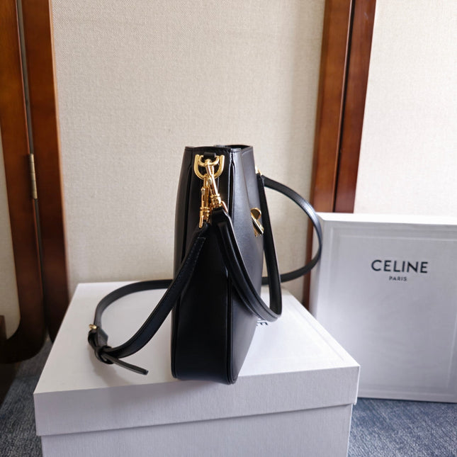 SMALL CAMILLE 16 SOFT BAG 24 IN BLACK SMOOTH CALFSKIN