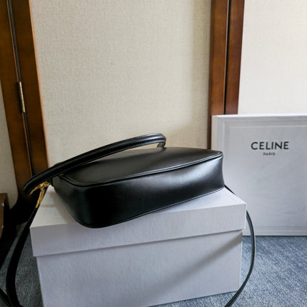 SMALL CAMILLE 16 SOFT BAG 24 IN BLACK SMOOTH CALFSKIN