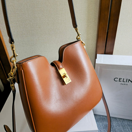 SMALL CAMILLE 16 SOFT BAG 24 IN BURNT SIENNA SMOOTH CALFSKIN