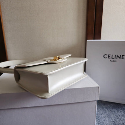 JOSEPHINE BAG 18.5 IN WHITE PATENT CALFSKIN