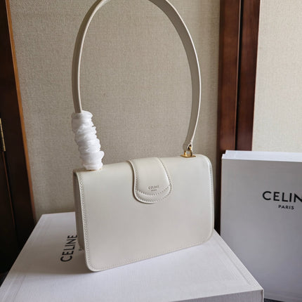 JOSEPHINE BAG 18.5 IN WHITE PATENT CALFSKIN