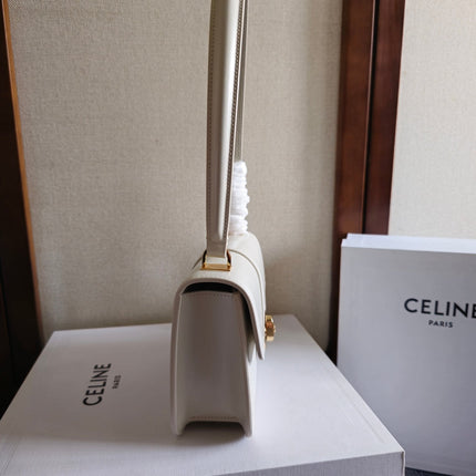 JOSEPHINE BAG 18.5 IN WHITE PATENT CALFSKIN