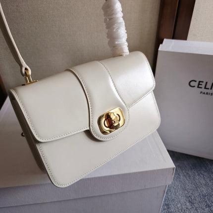 JOSEPHINE BAG 18.5 IN WHITE PATENT CALFSKIN