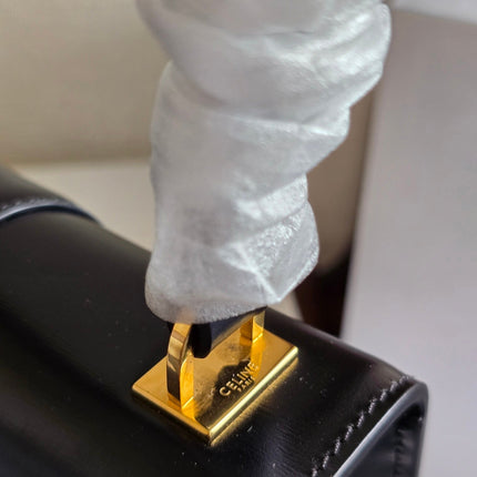 JOSEPHINE BAG 18.5 IN BLACK PATENT CALFSKIN