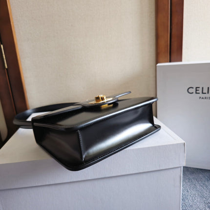 JOSEPHINE BAG 18.5 IN BLACK PATENT CALFSKIN