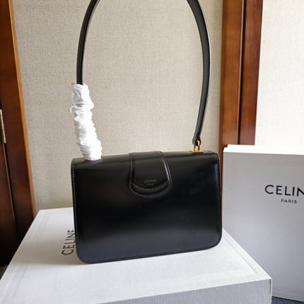 JOSEPHINE BAG 18.5 IN BLACK PATENT CALFSKIN