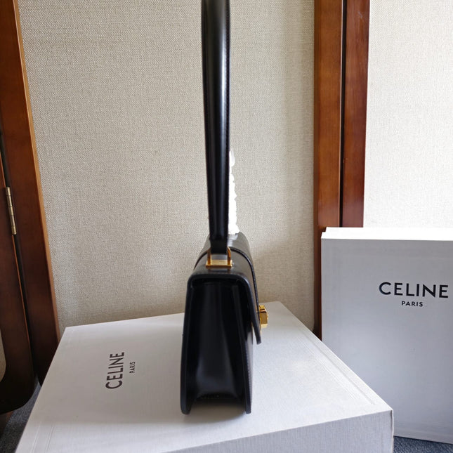 JOSEPHINE BAG 18.5 IN BLACK PATENT CALFSKIN