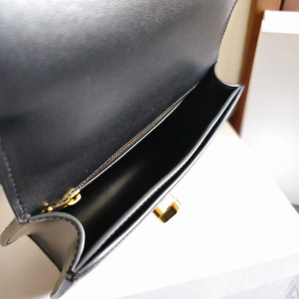 JOSEPHINE BAG 18.5 IN BLACK PATENT CALFSKIN