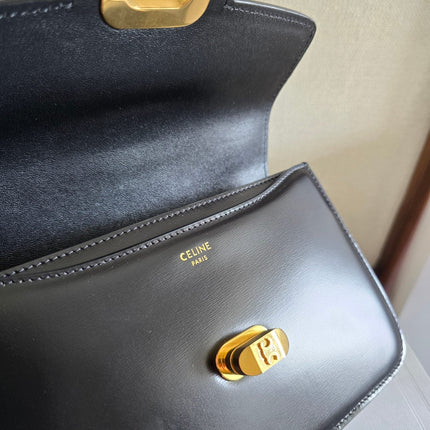 JOSEPHINE BAG 18.5 IN BLACK PATENT CALFSKIN