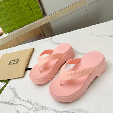 THONG PLATFORM IN LIGHT PINK IMPORTED TPU