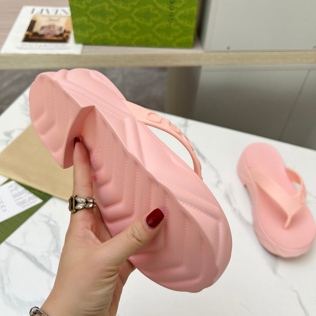 THONG PLATFORM IN LIGHT PINK IMPORTED TPU