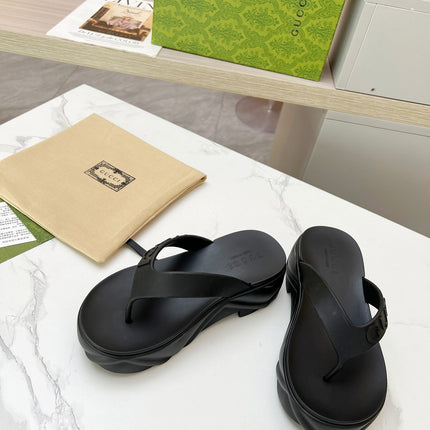 THONG PLATFORM IN BLACK IMPORTED TPU