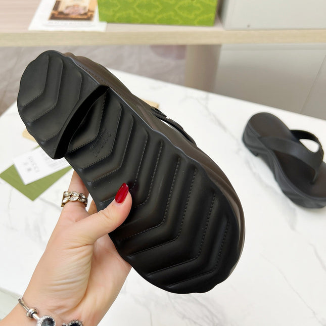 THONG PLATFORM IN BLACK IMPORTED TPU