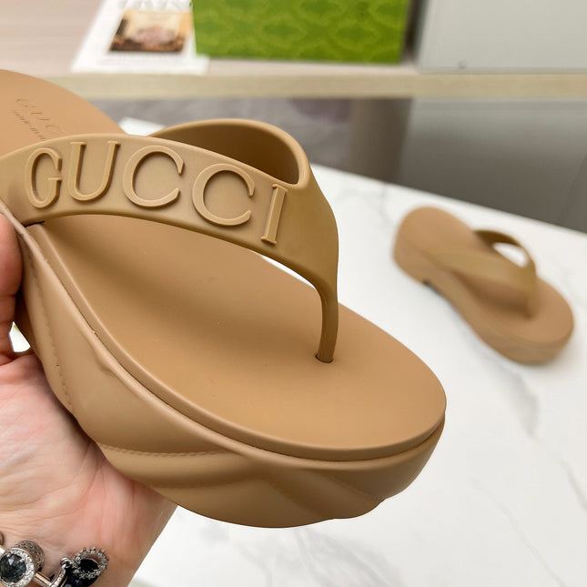 THONG PLATFORM IN CIDER BROWN IMPORTED TPU