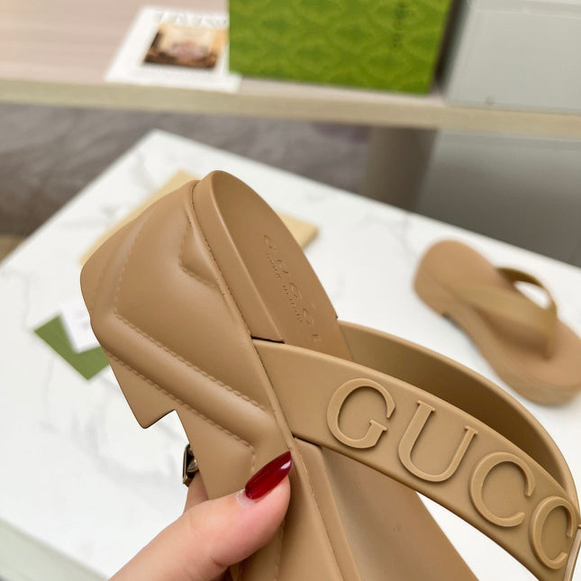 THONG PLATFORM IN CIDER BROWN IMPORTED TPU