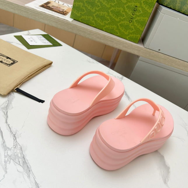 THONG PLATFORM 5 CM IN LIGHT PINK IMPORTED TPU