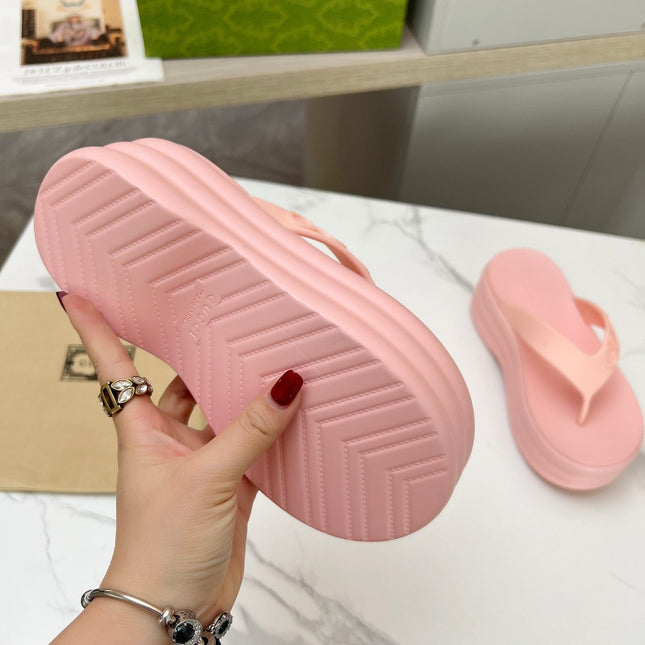 THONG PLATFORM 5 CM IN LIGHT PINK IMPORTED TPU