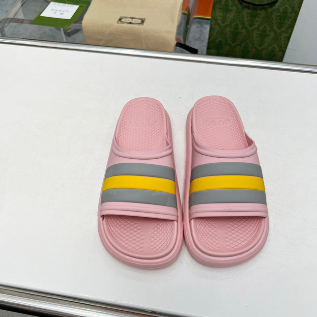 PLATFORM SLIPPERS IN LIGHT PINK MIX COLORFUL IMPORTED TPU