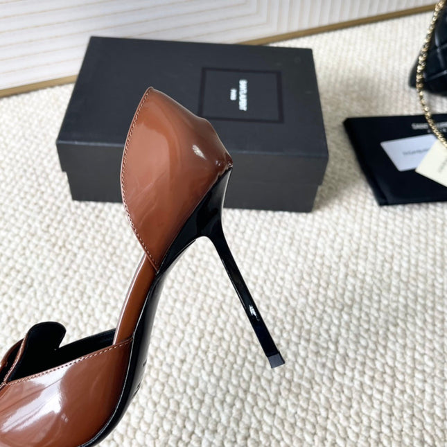 D'ORSAY PUMPS IN BRONZE BROWN SMOOTH CALFSKIN