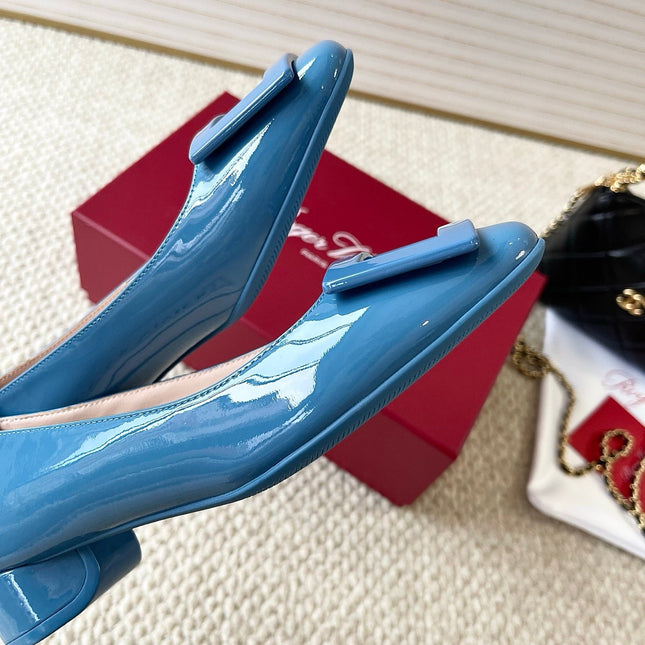 U LOOK BALLERINAS IN BLUE GLOSSY CALFSKIN