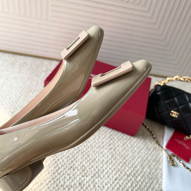 U LOOK BALLERINAS IN GURKHA GLOSSY CALFSKIN