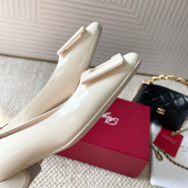 U LOOK BALLERINAS IN WHITE GLOSSY CALFSKIN