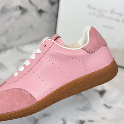 RETRO SNEAKERS IN PINK LAMBSKIN MIX SUEDE