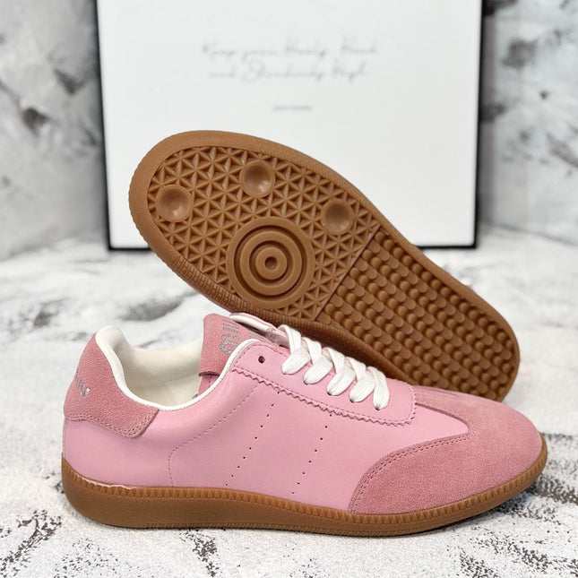 RETRO SNEAKERS IN PINK LAMBSKIN MIX SUEDE