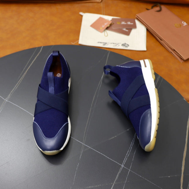 LP 360 KNITTED CASUAL SNEAKERS NAVY WOOL