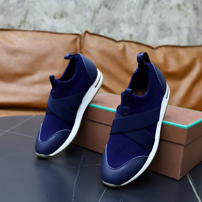 LP 360 KNITTED CASUAL SNEAKERS NAVY WOOL