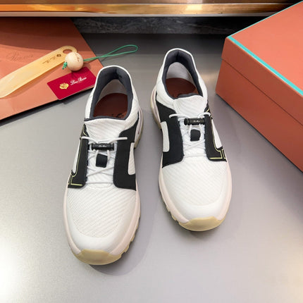 LP TRAIL HIKER WALK SNEAKER BLACK AND WHITE MESH BREATHABLE