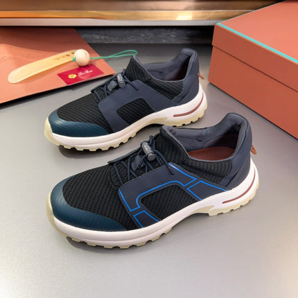 LP TRAIL HIKER WALK SNEAKER BLACK AND AEGEAN MESH BREATHABLE