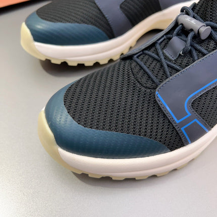 LP TRAIL HIKER WALK SNEAKER BLACK AND AEGEAN MESH BREATHABLE