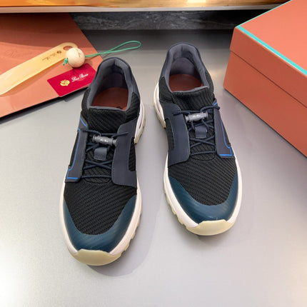 LP TRAIL HIKER WALK SNEAKER BLACK AND AEGEAN MESH BREATHABLE