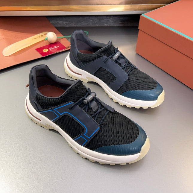 LP TRAIL HIKER WALK SNEAKER BLACK AND AEGEAN MESH BREATHABLE