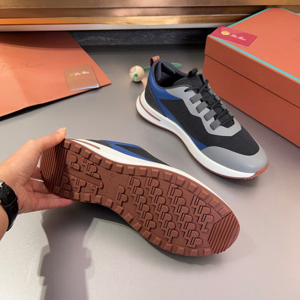 LP BRUNELLO SNEAKERS BLACK AND GRAY MESH BREATHABLE