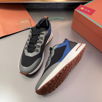 LP BRUNELLO SNEAKERS BLACK AND GRAY MESH BREATHABLE