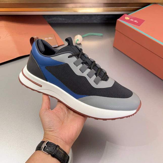 LP BRUNELLO SNEAKERS BLACK AND GRAY MESH BREATHABLE