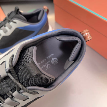 LP BRUNELLO SNEAKERS BLACK AND GRAY MESH BREATHABLE