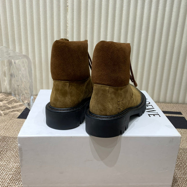 LW SIERRA COMBAT BOOT AMBER AND BLACK SUEDE