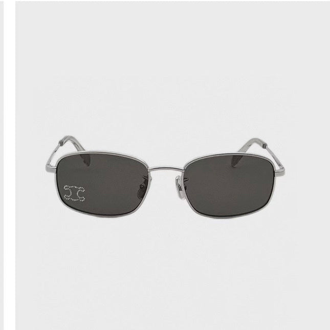 TRIOMPHE RHINESTONE SUNGLASS CL40285U IN METAL WITH CRYSTALS