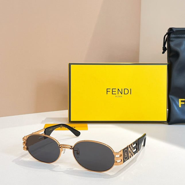 FIRST CRYSTAL OVAL FRAME SUNGLASSES 7028 IN METAL