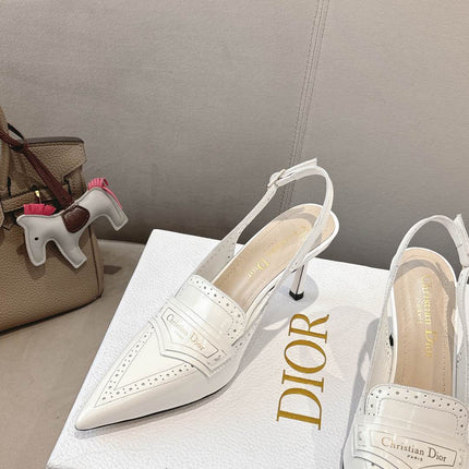 BOY SLINGBACK PUMP 35 MM IN WHITE CALFSKIN