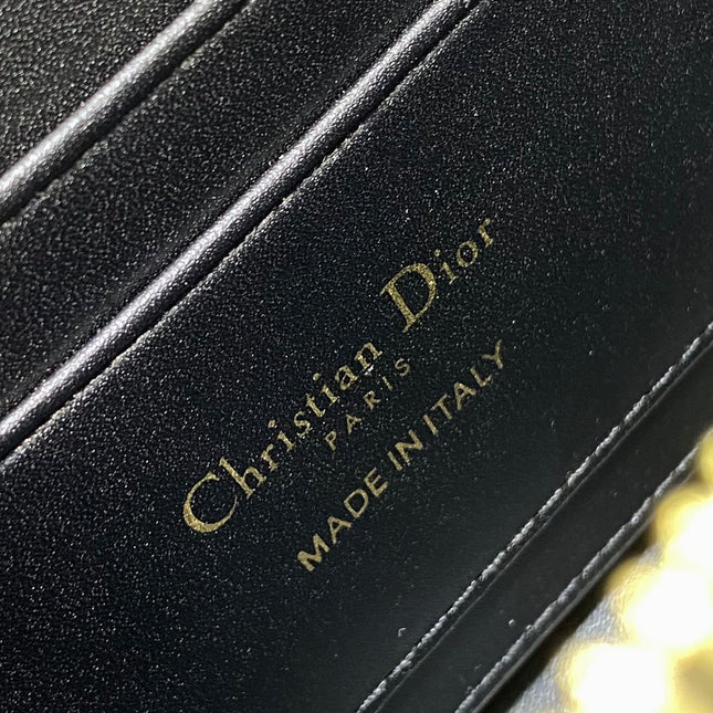 MINI GROOVE BAG 20 IN BLACK MACROCANNAGE LAMBSKIN 226487