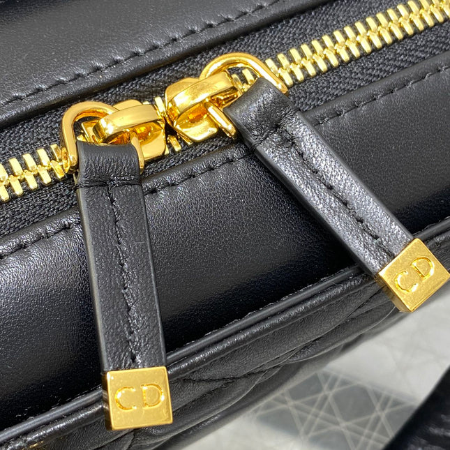 MINI GROOVE BAG 20 IN BLACK MACROCANNAGE LAMBSKIN 226487