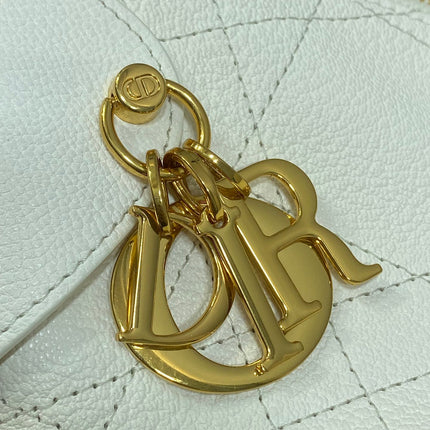 DIOR 25S MEDIUM VOYAGE BAG 28 IN IVORY FLAT MACROCANNAGE GRAINED CALFSKIN