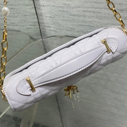 DIOR 25S DIOR TALK PHONE POUCH 21 IN PALE LILAC CALFSKIN GOLD HARDWARE