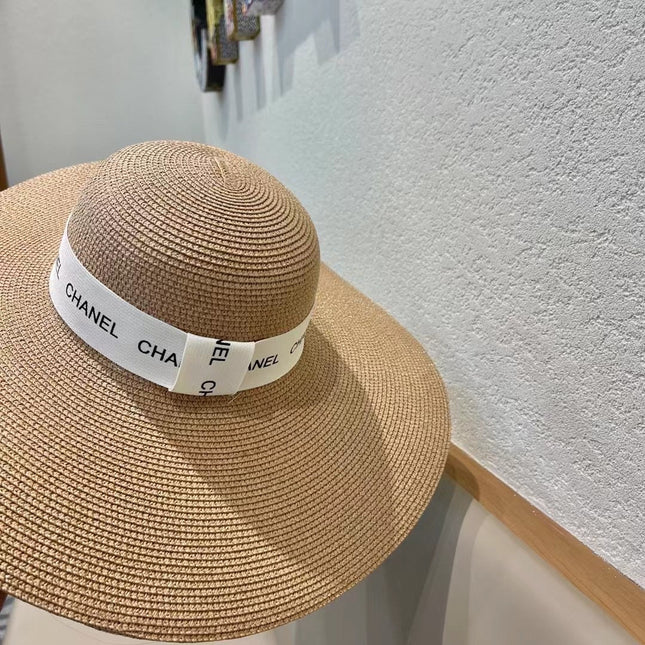WIDE BRIM STRAW HAT BROWN 672708